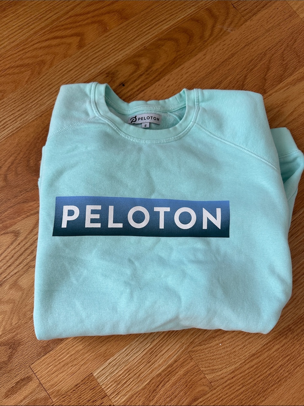 Peloton Women’s Mint/Teal Blue Crewneck Sweatshirt